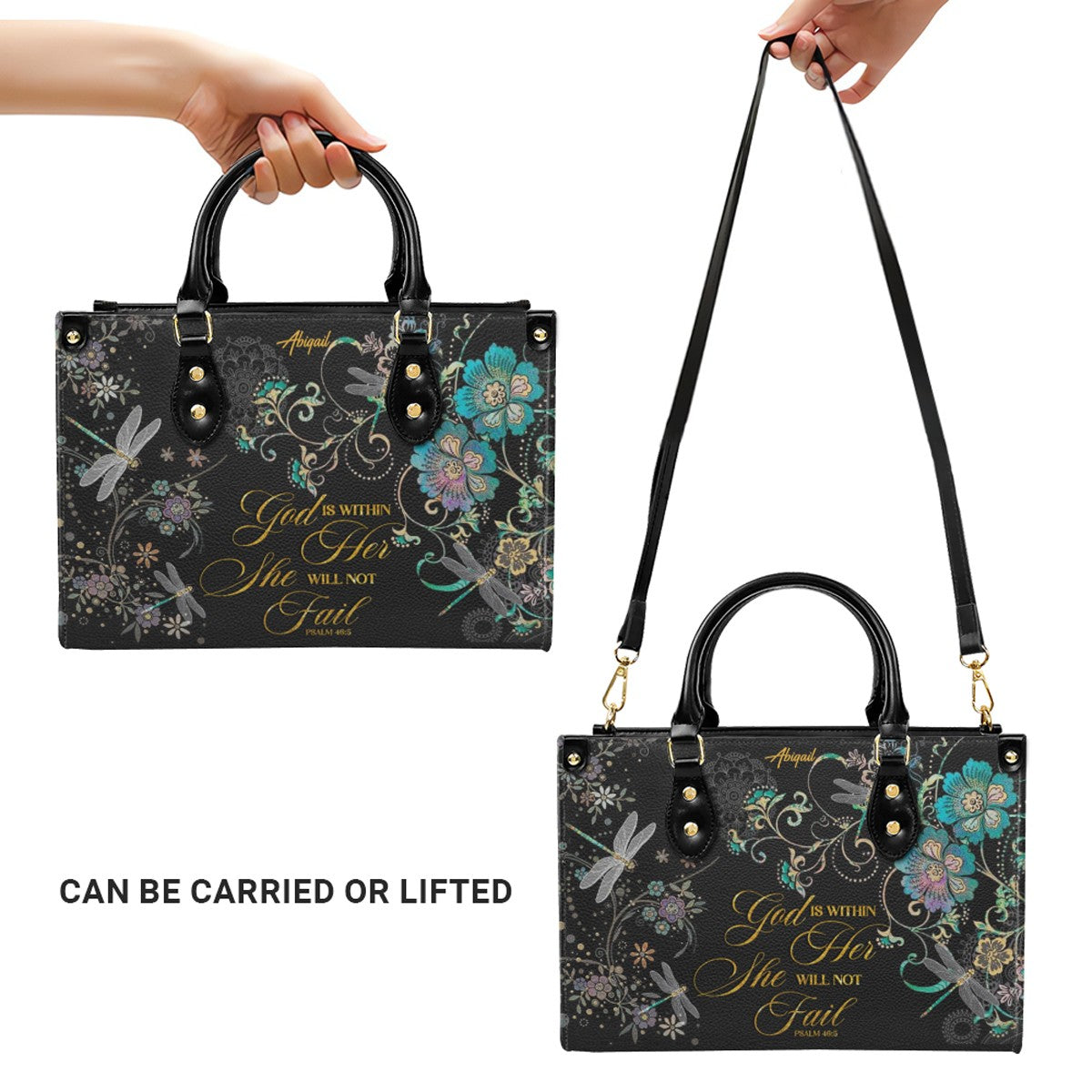 Personalized Christian Leather Handbag