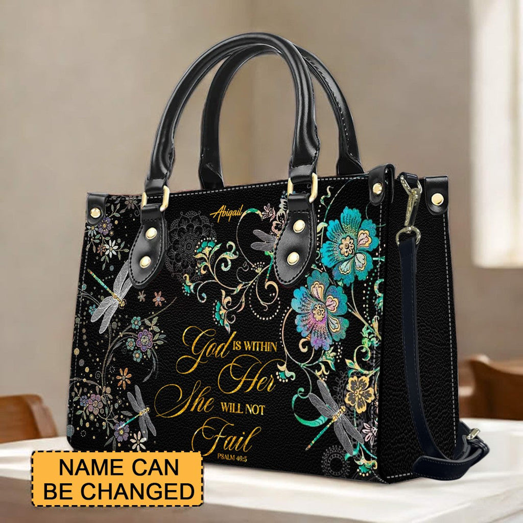 Personalized Christian Leather Handbag