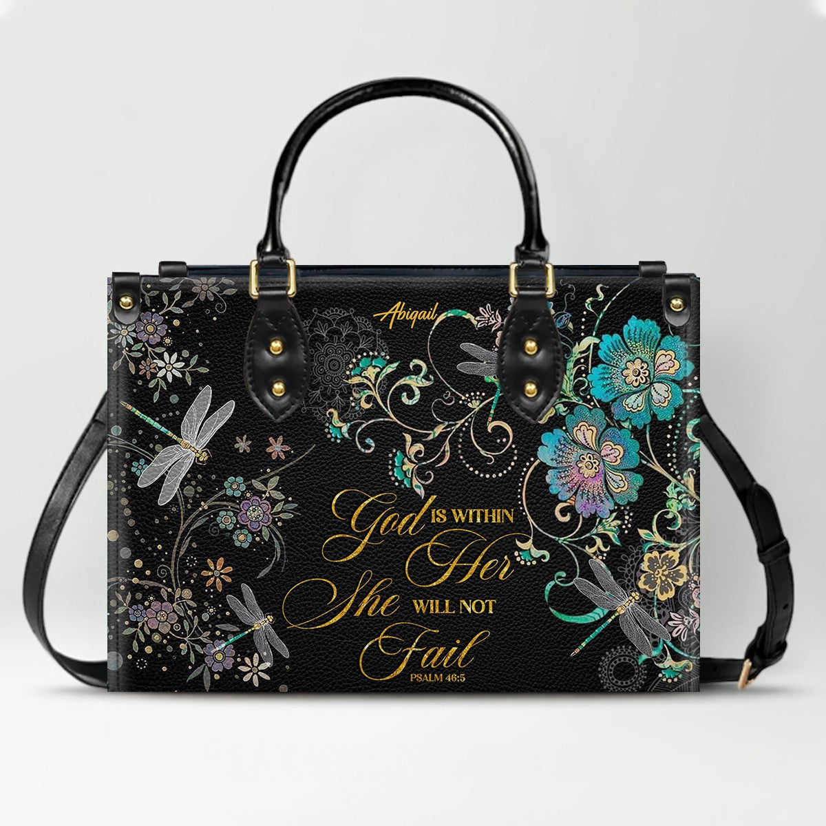 Personalized Christian Leather Handbag