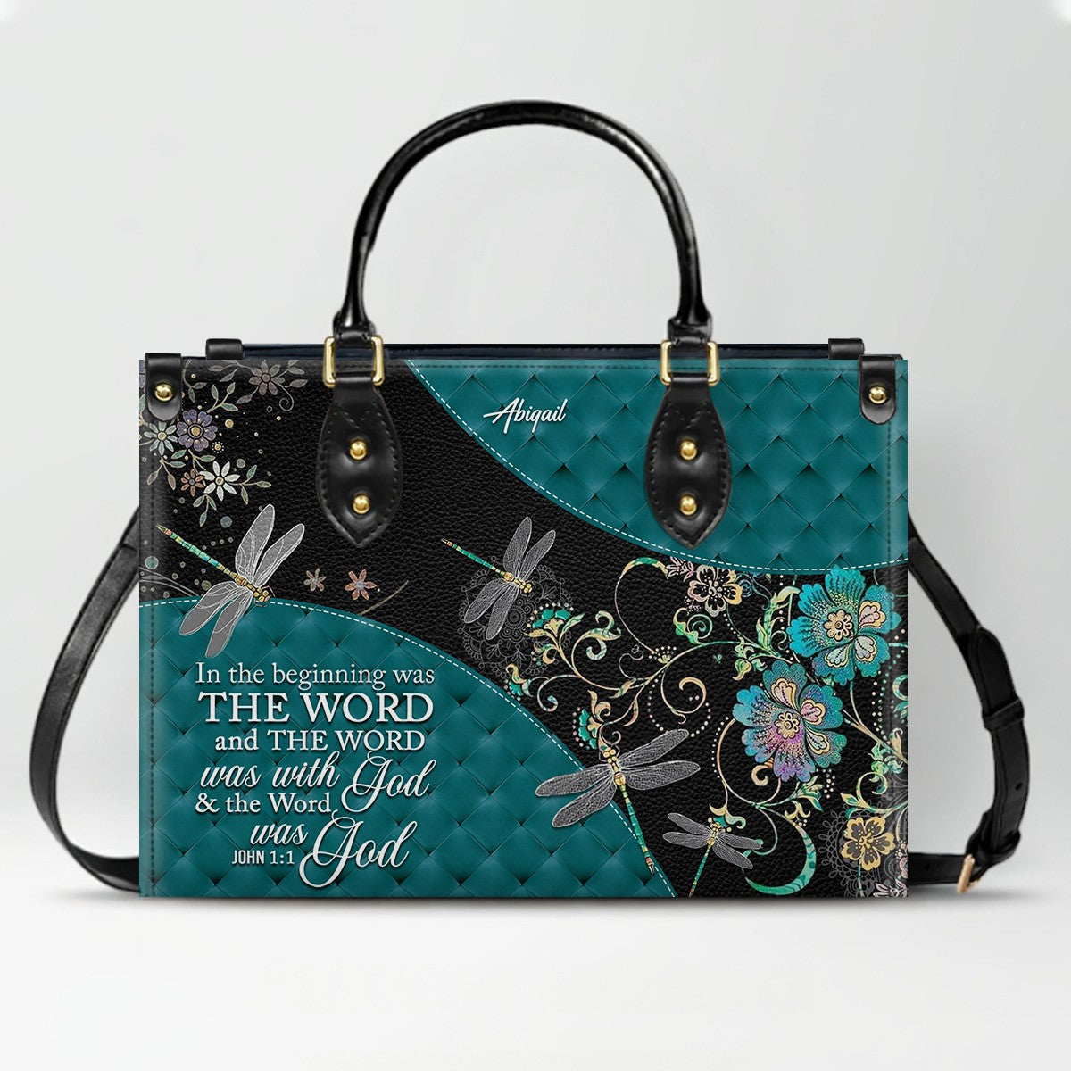 Personalized Christian Leather Handbag