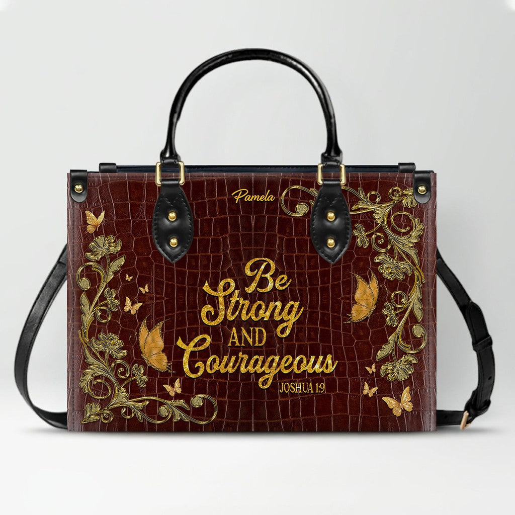 Personalized Philippians 4:13 Leather Tote Bag