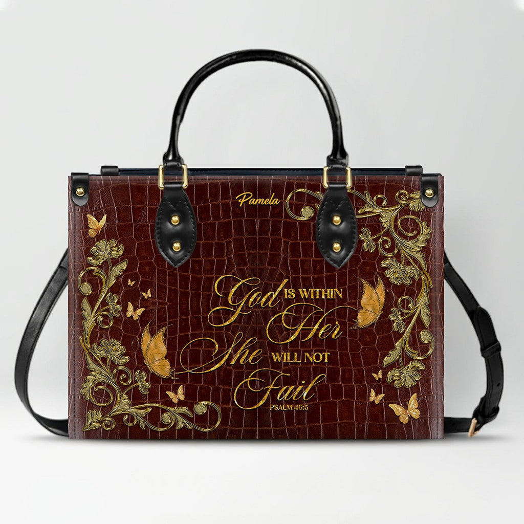 Personalized Philippians 4:13 Leather Tote Bag
