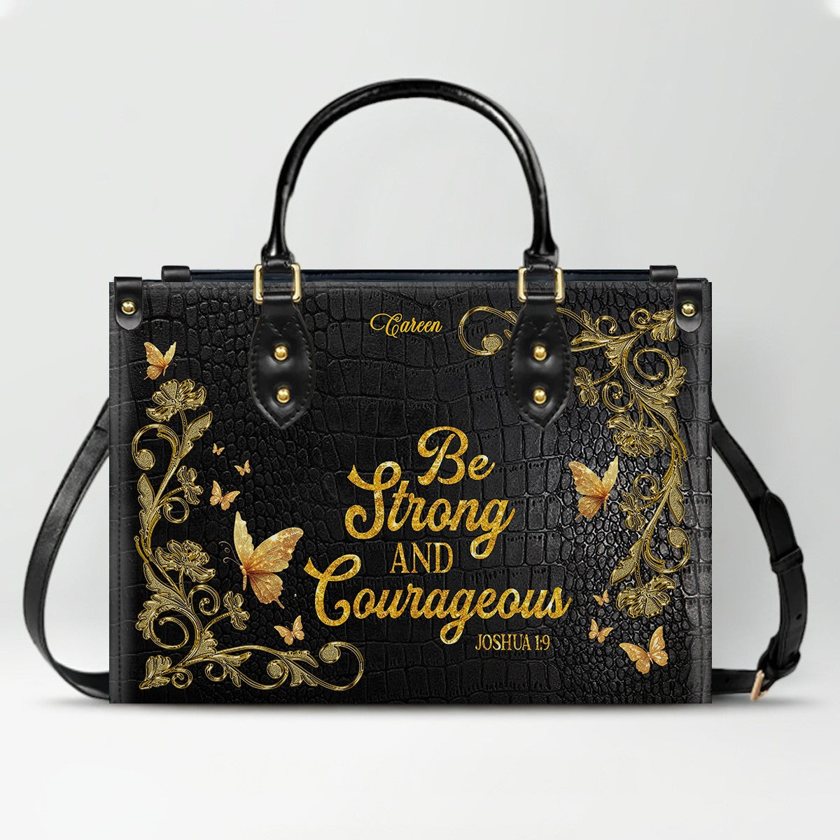 Personalized Daughter of the King Leather Handbag