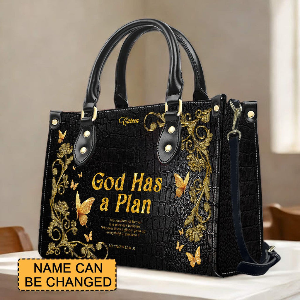 Personalized Daughter of the King Leather Handbag