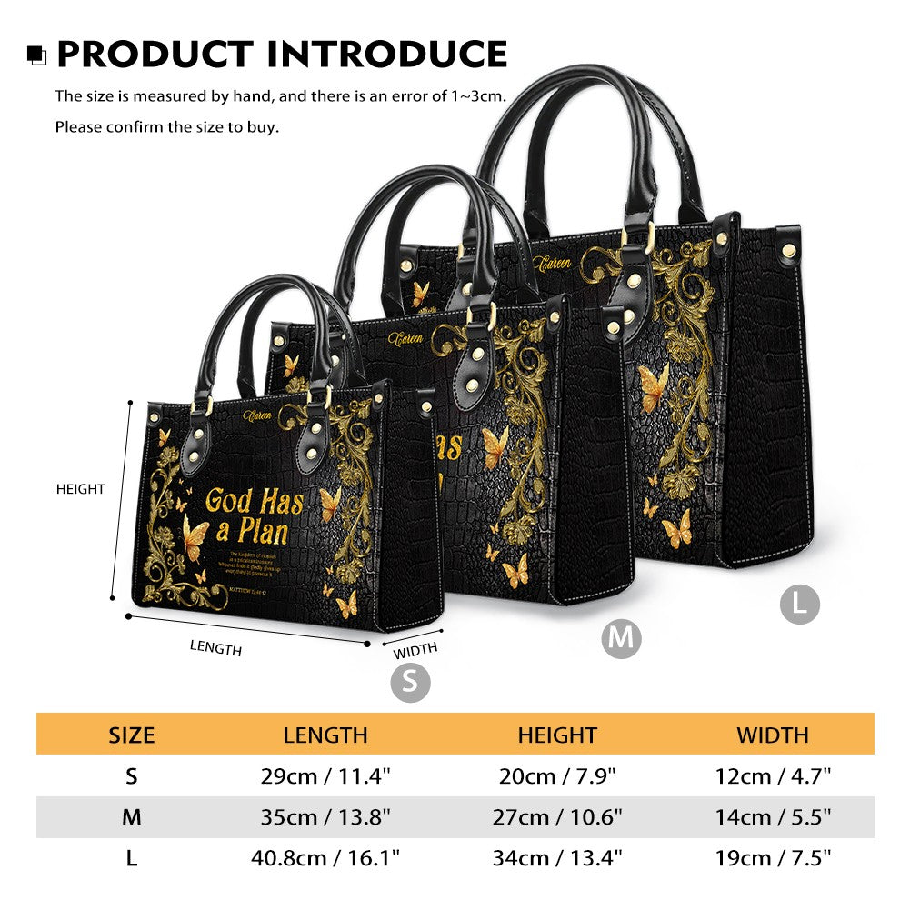 Personalized Daughter of the King Leather Handbag