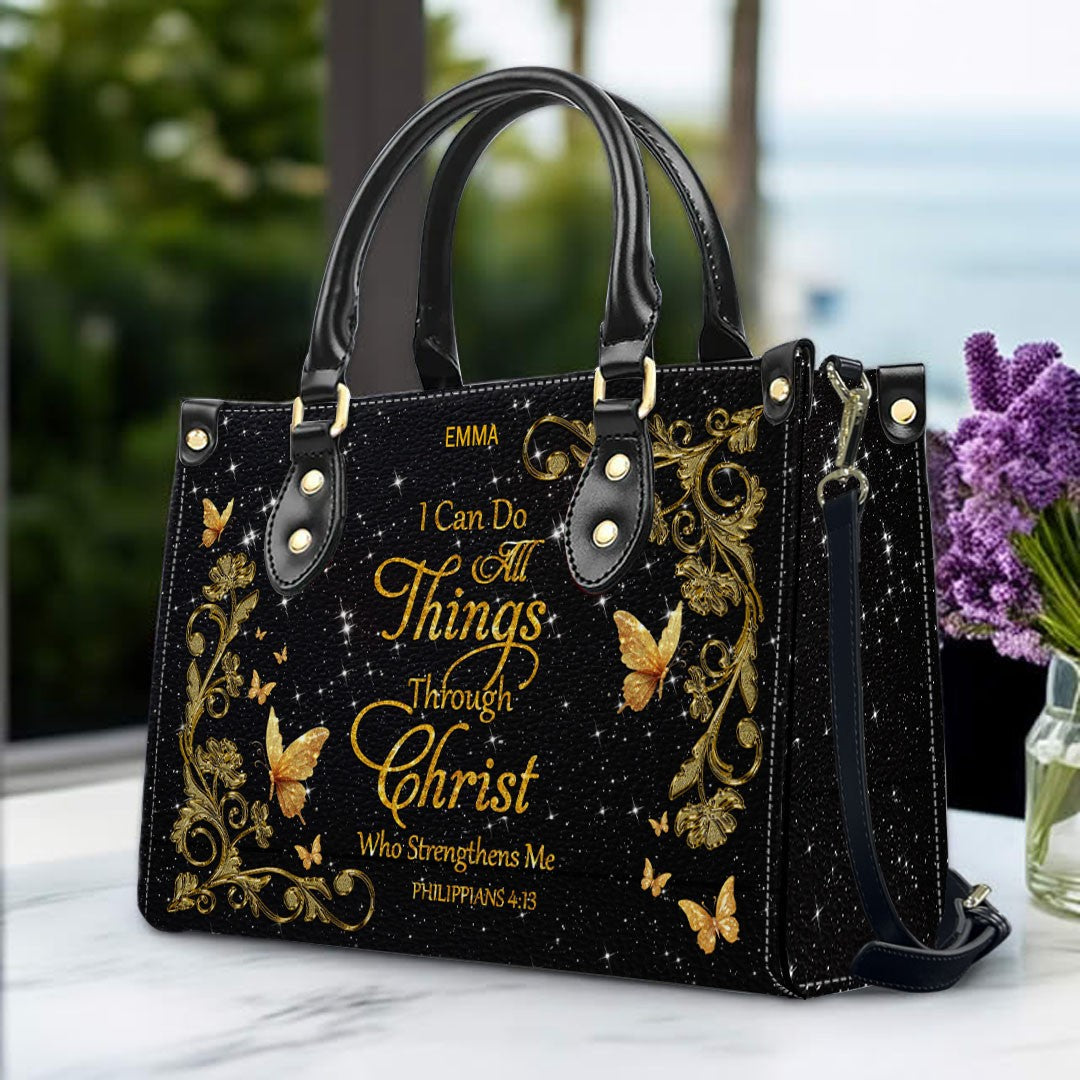 Custom Christian Leather Handbag & Wallet Set