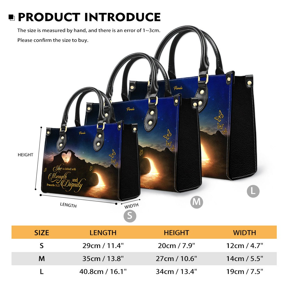 Personalized Christian Faith Leather Handbag