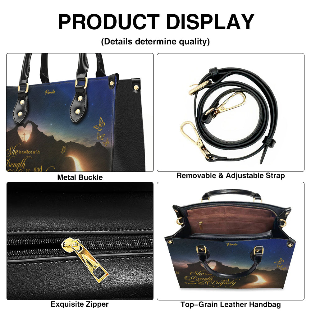 Personalized Christian Faith Leather Handbag