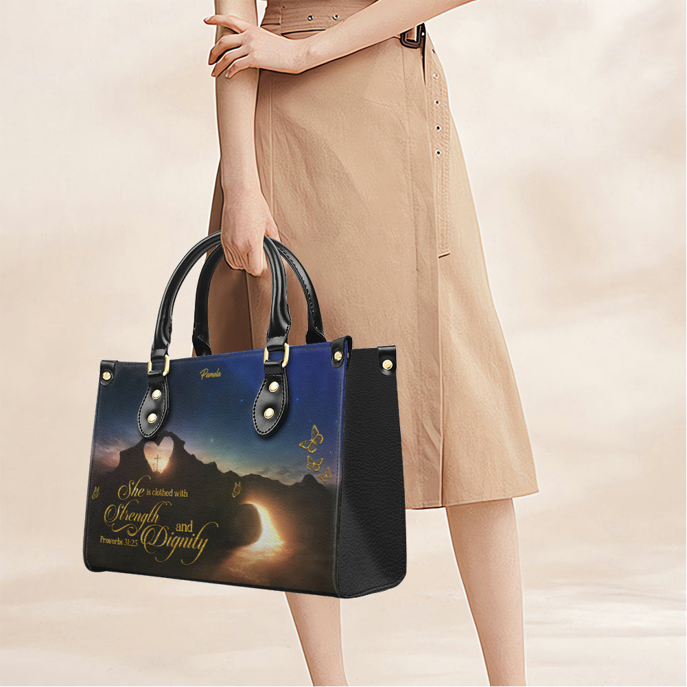 Personalized Christian Faith Leather Handbag
