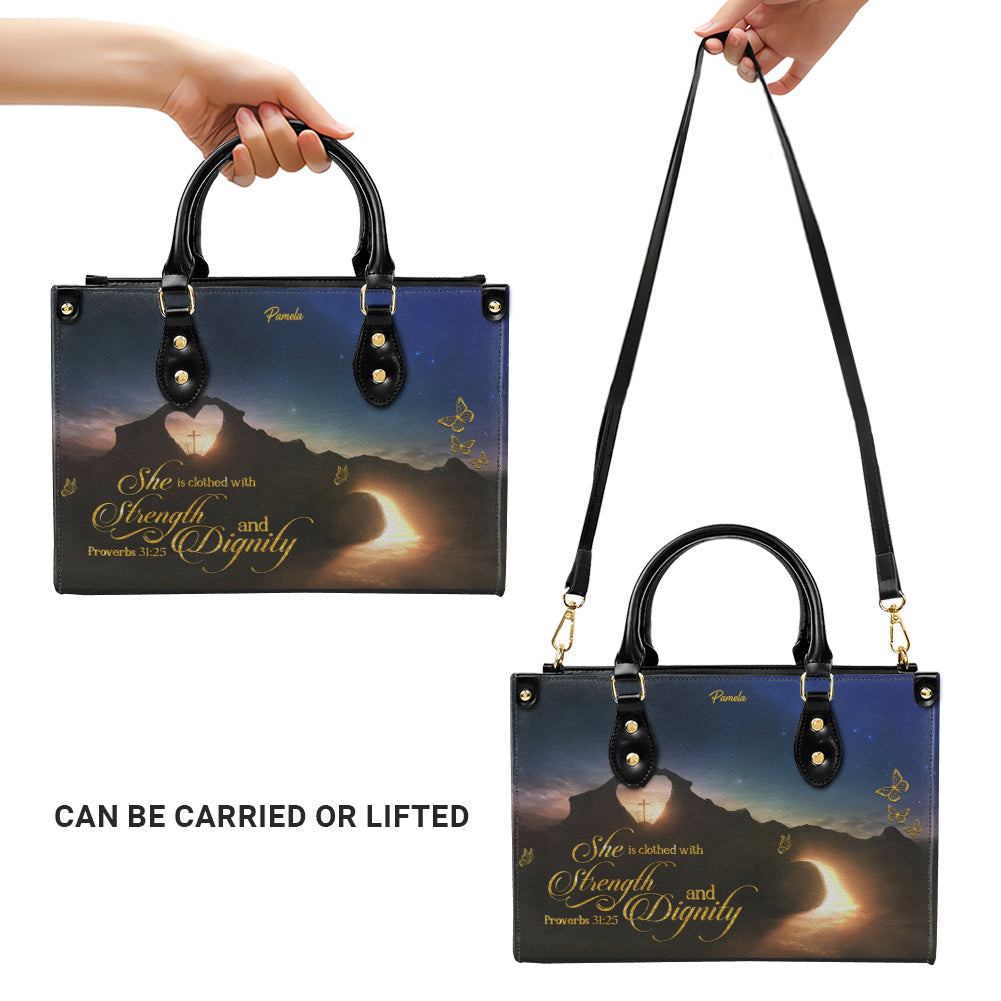 Personalized Christian Faith Leather Handbag