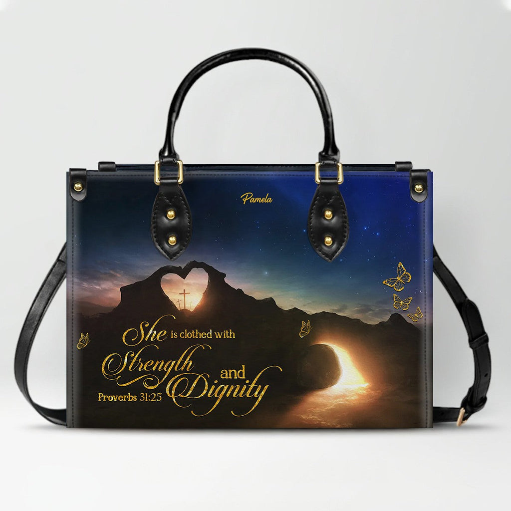 Personalized Christian Faith Leather Handbag
