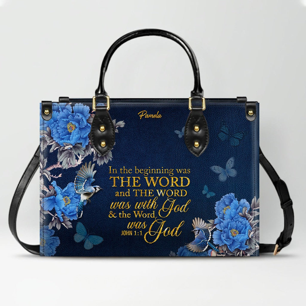 Personalized Christian Bible Verse Leather Handbag