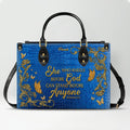 Personalized Bible Verse Leather Tote Bag