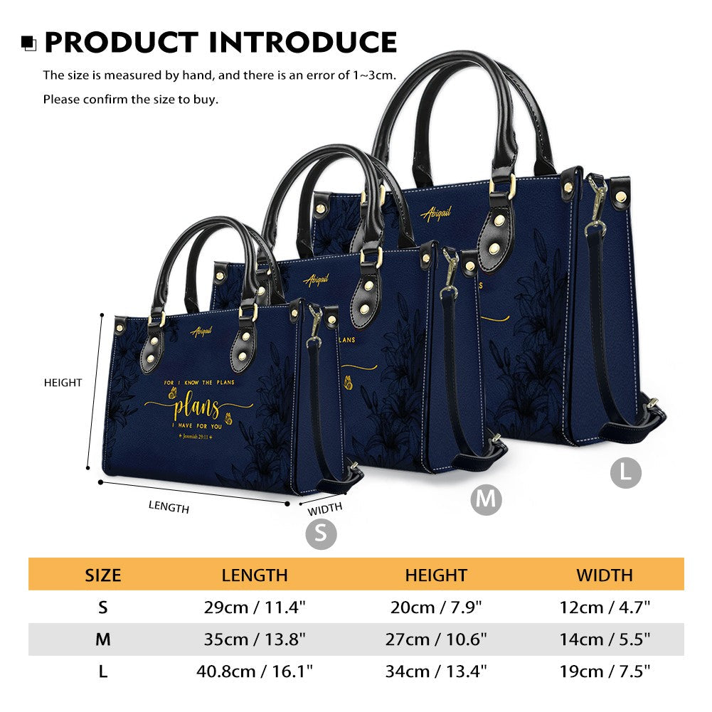 Personalized Bible Verse Leather Handbag