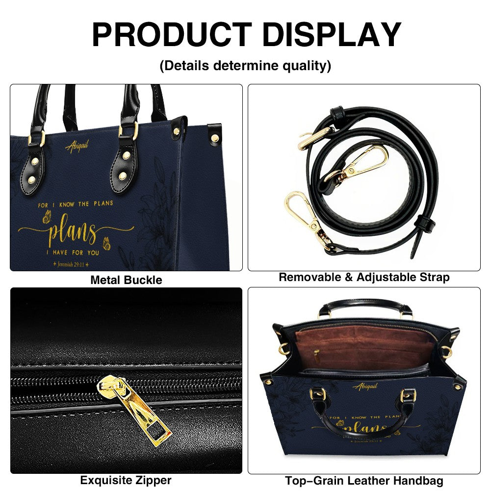 Personalized Bible Verse Leather Handbag