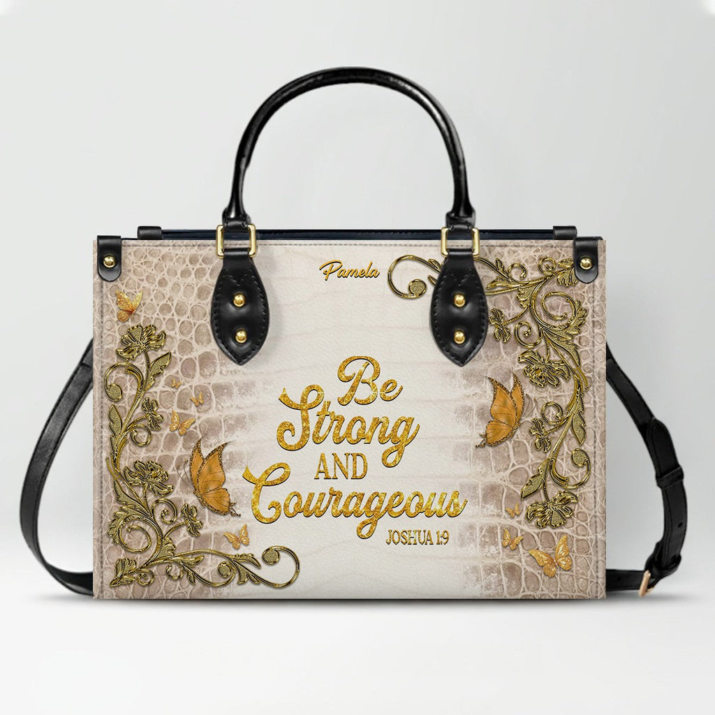 Personalized Philippians 4:13 Leather Tote Bag