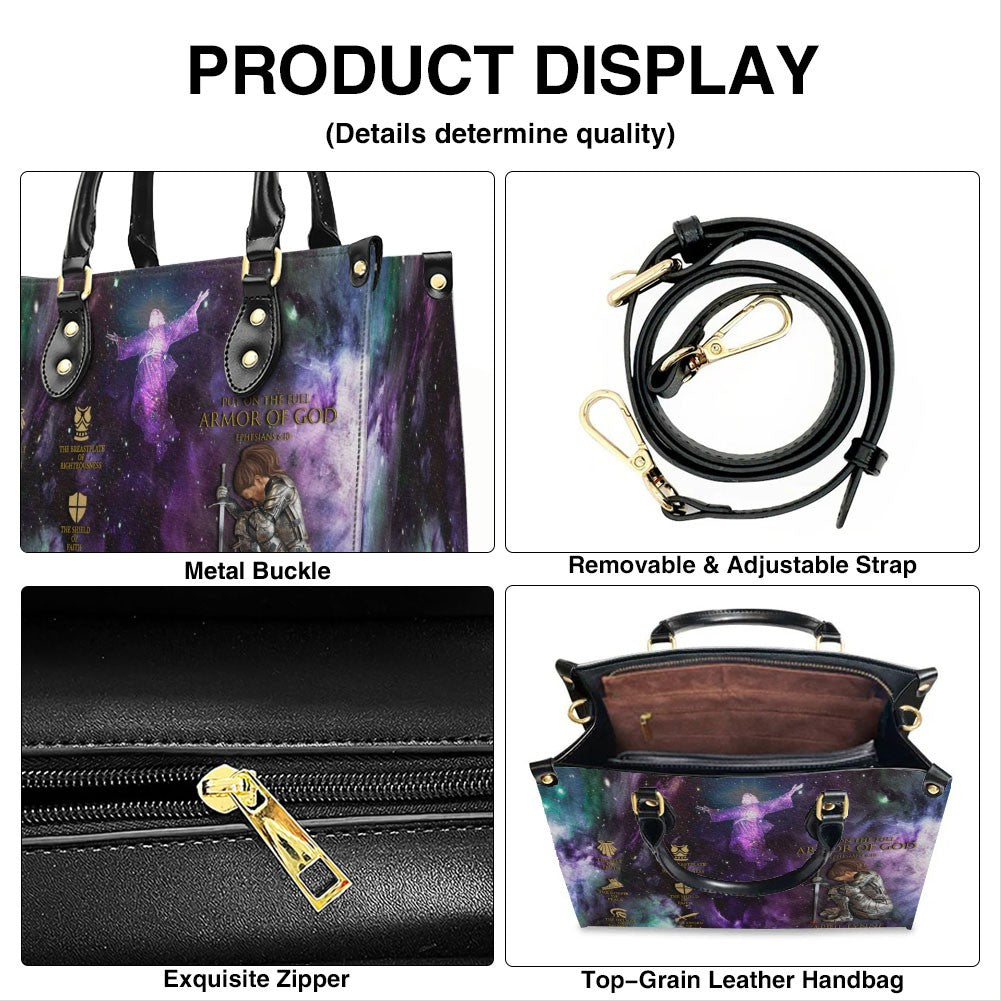 Personalized Armor of God Leather Handbag Set