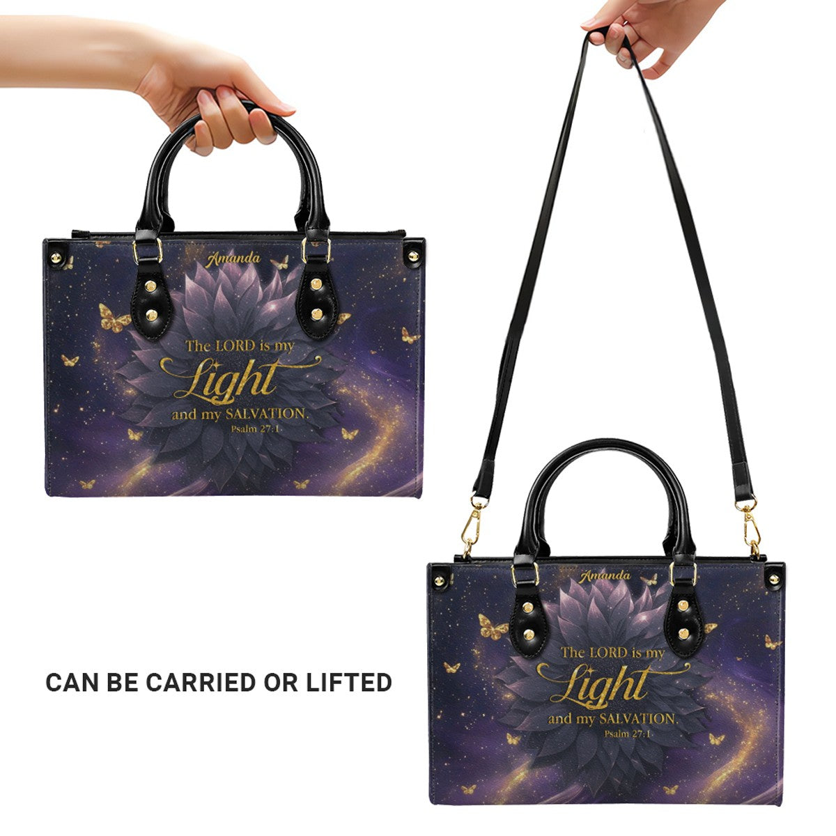 Personalized Christian Leather Handbag