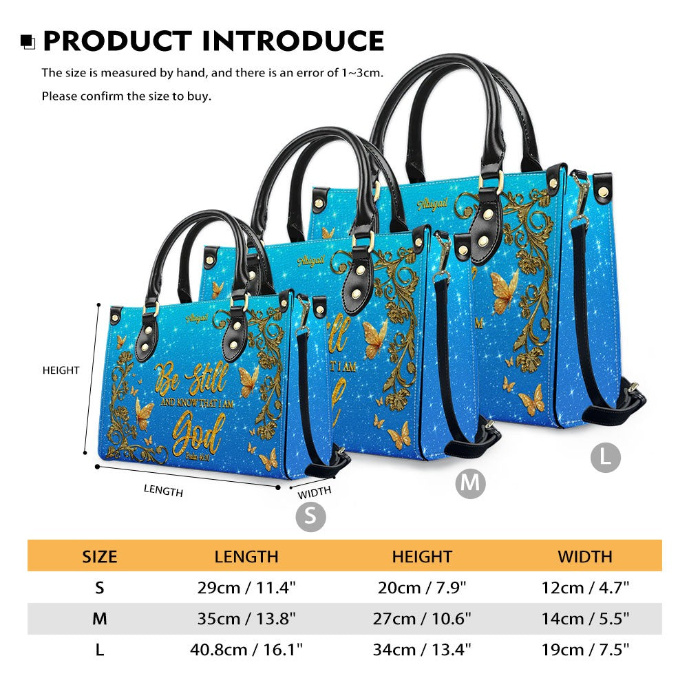 Personalized Christian Leather Tote Bag Set