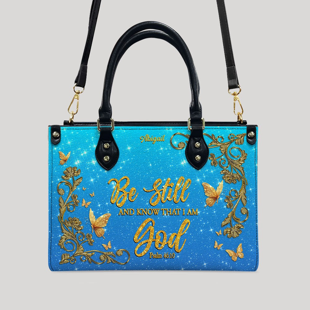 Personalized Christian Leather Tote Bag Set