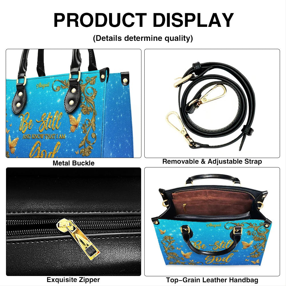 Personalized Christian Leather Tote Bag Set