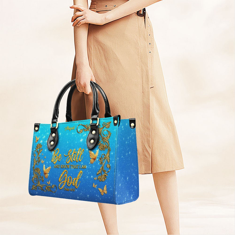 Personalized Christian Leather Tote Bag Set