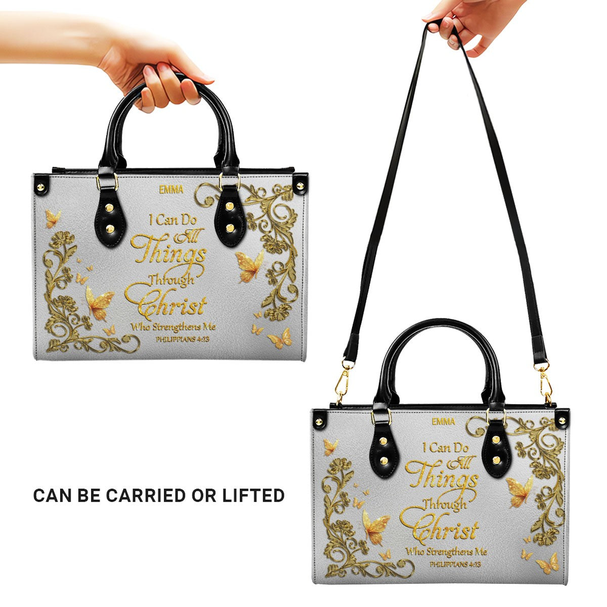 Personalized Christian Leather Handbag & Wallet