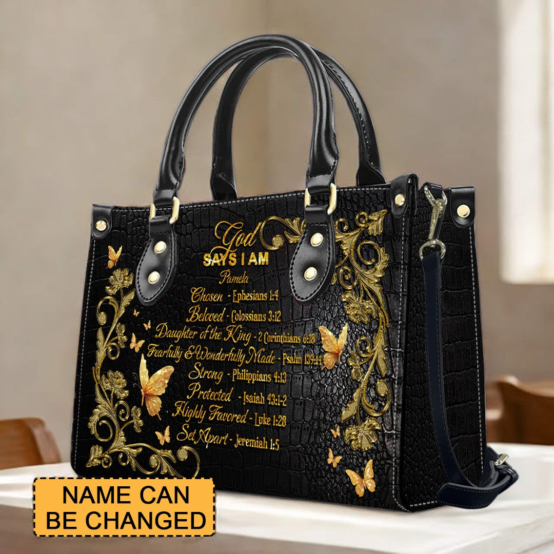 Personalized Christian Leather Handbag & Wallet