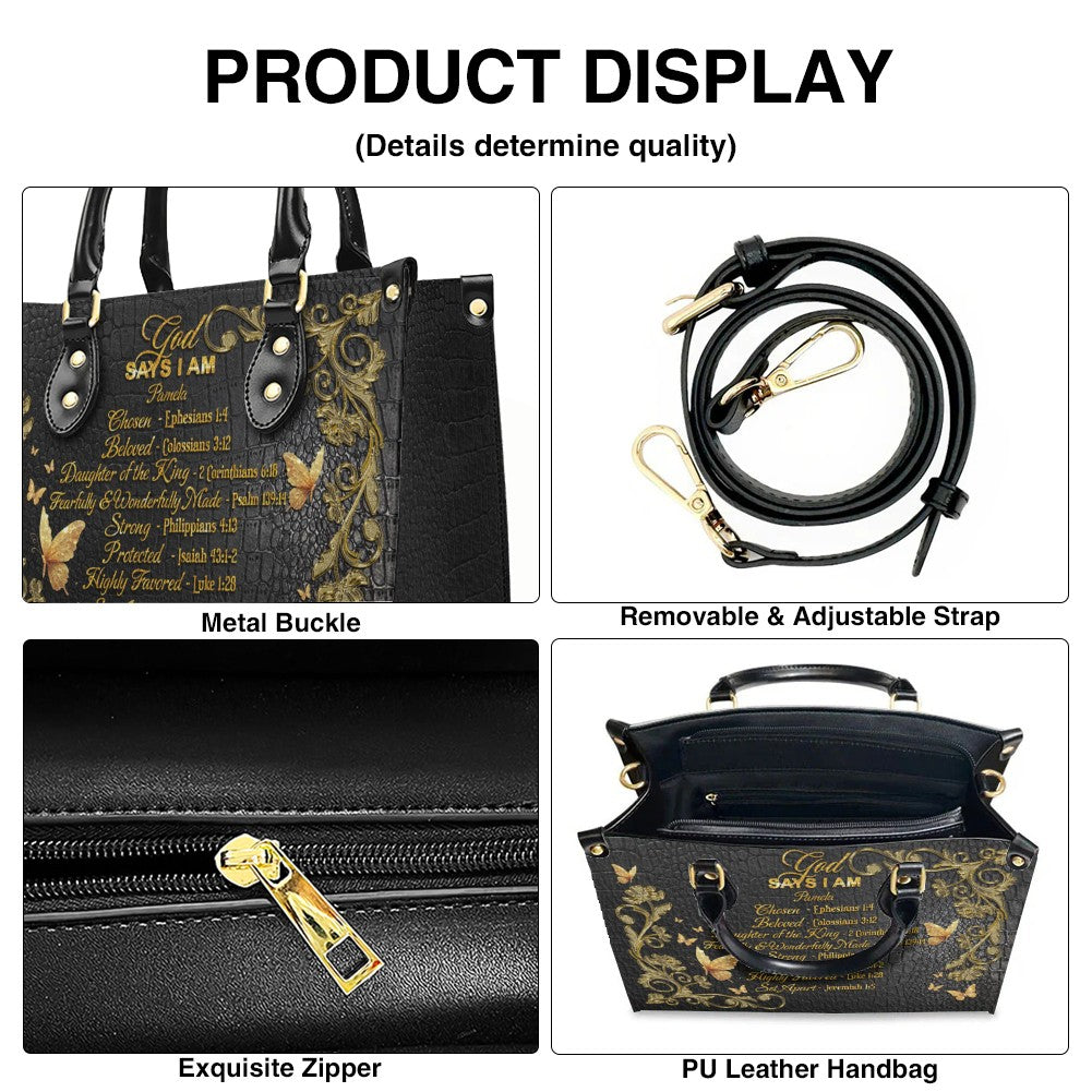 Personalized Christian Leather Handbag Set