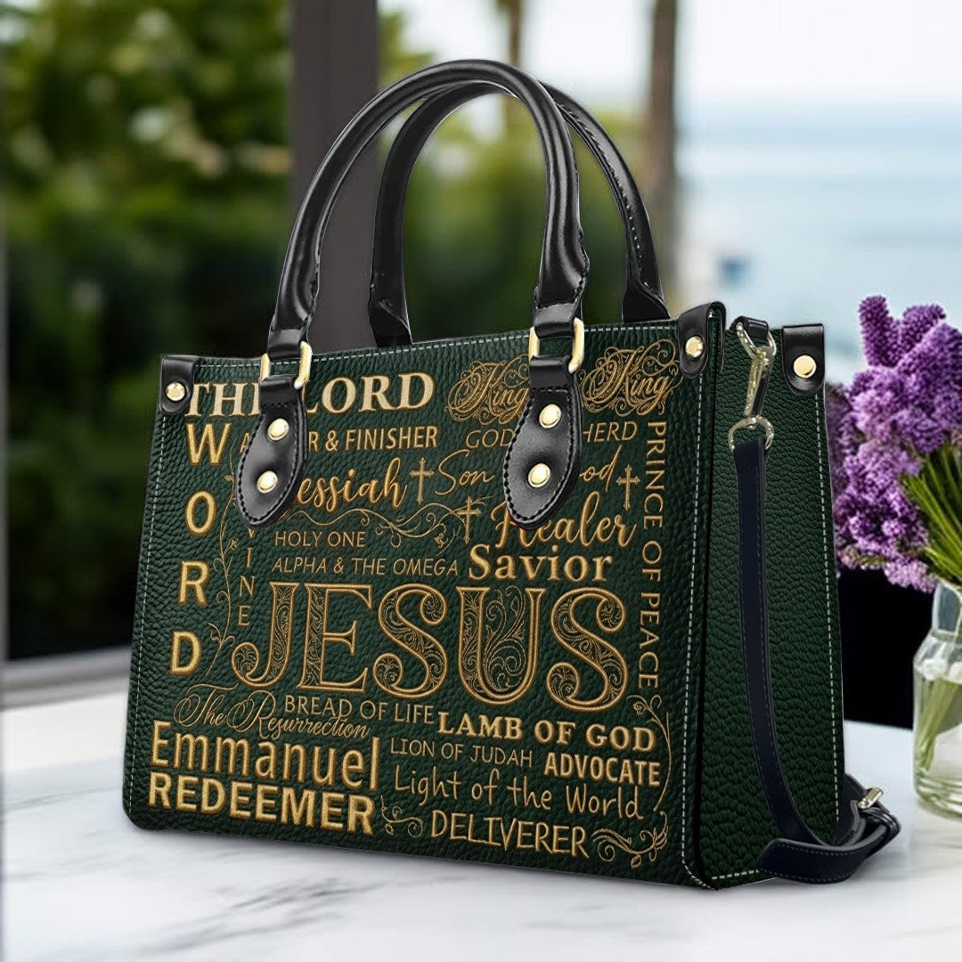 Personalized Christian Leather Handbag