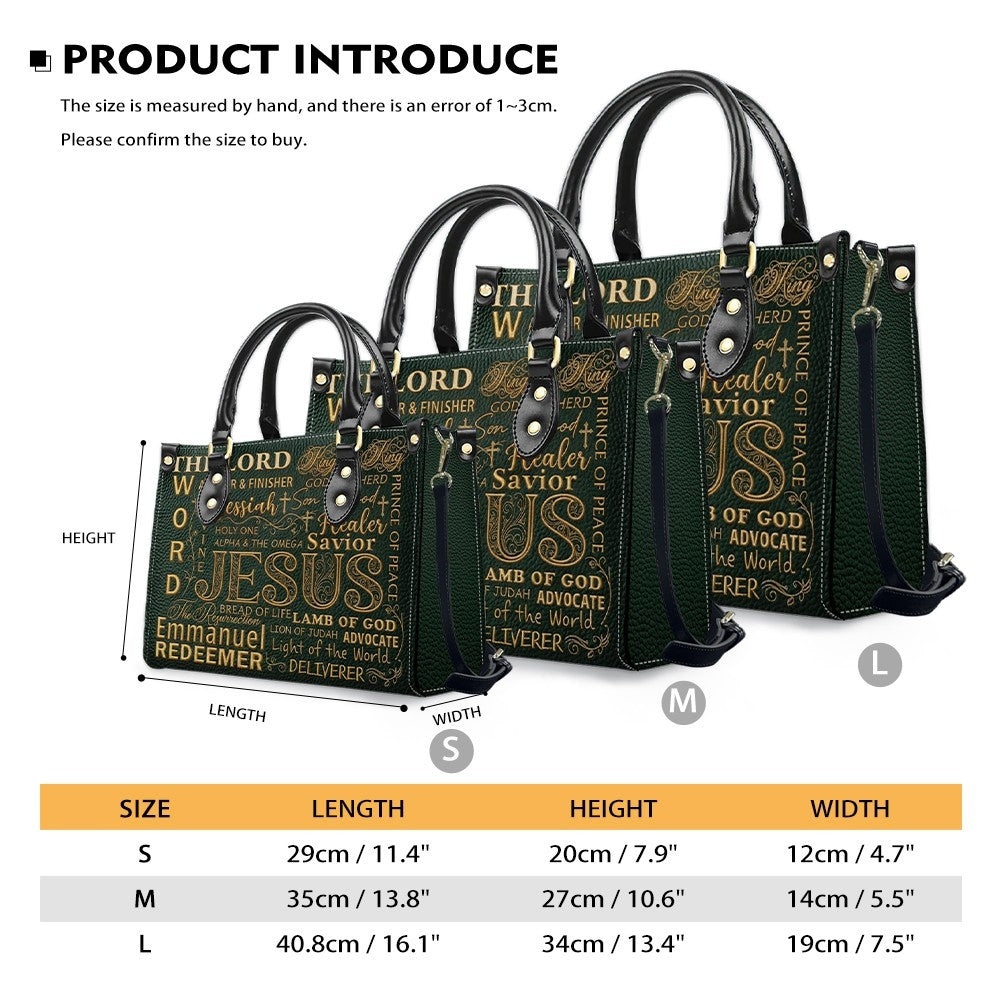 Personalized Christian Leather Handbag