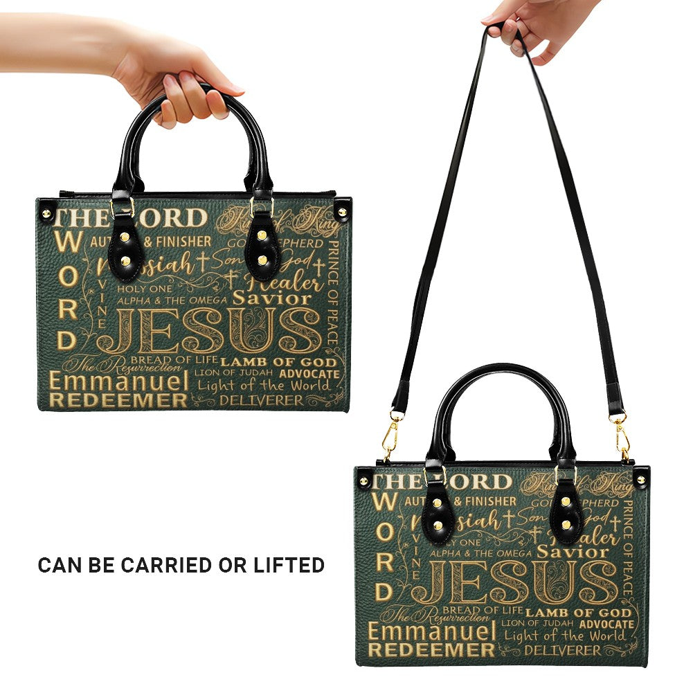 Personalized Christian Leather Handbag