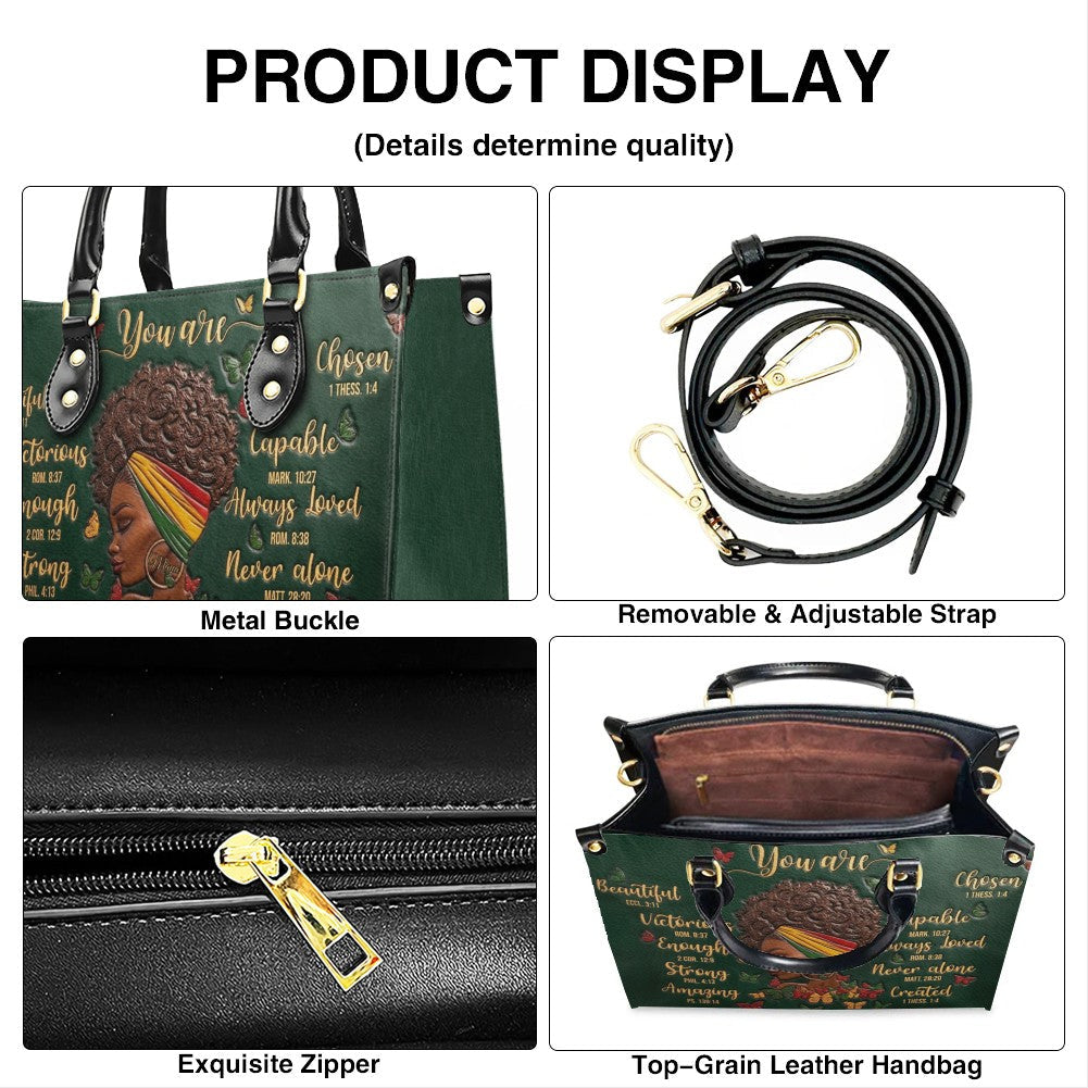 Personalized 'You Are Beautiful' Leather Handbag