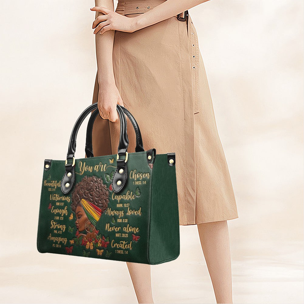 Personalized 'You Are Beautiful' Leather Handbag