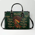Personalized 'You Are Beautiful' Leather Handbag