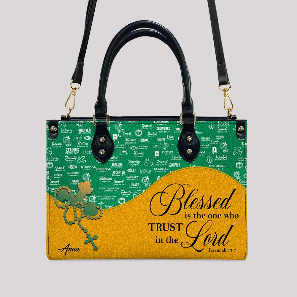 Personalized Bible Verse Leather Handbag