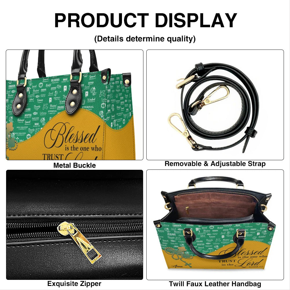 Personalized Bible Verse Leather Handbag