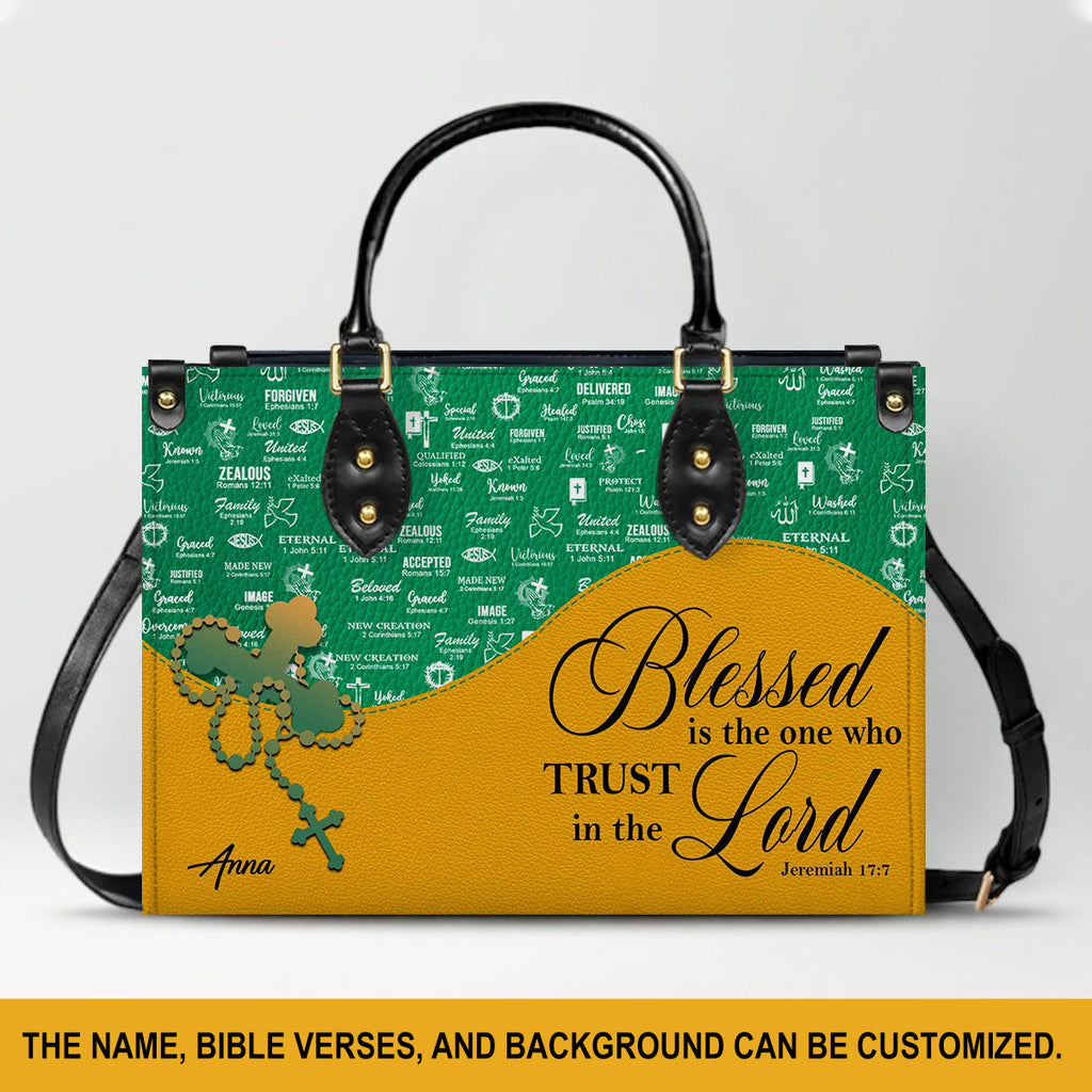 Personalized Bible Verse Leather Handbag
