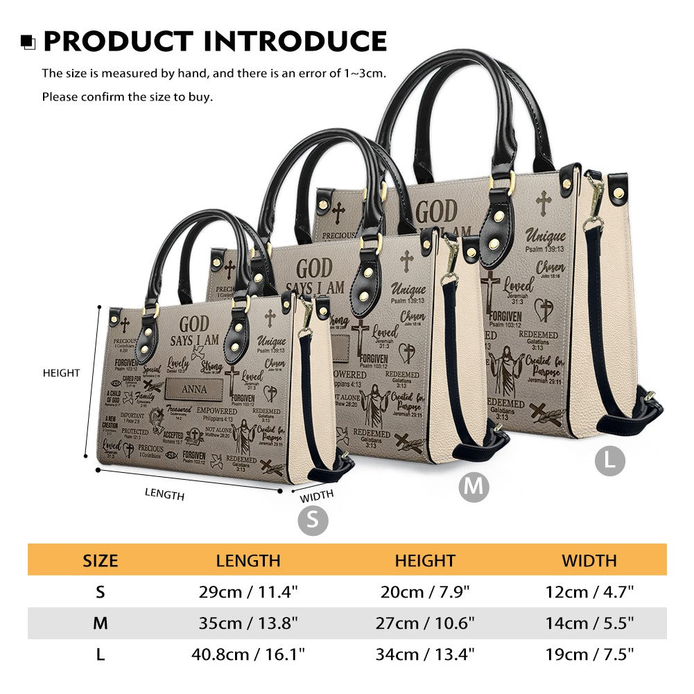Personalized God Says I Am Christian Tote Bag