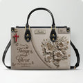 Personalized Philippians 4:13 Leather Handbag