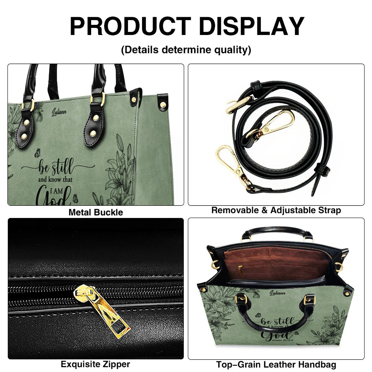 Custom Christian Leather Handbag & Wallet Set