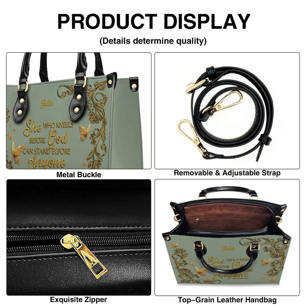 Personalized Christian Leather Handbag & Wallet