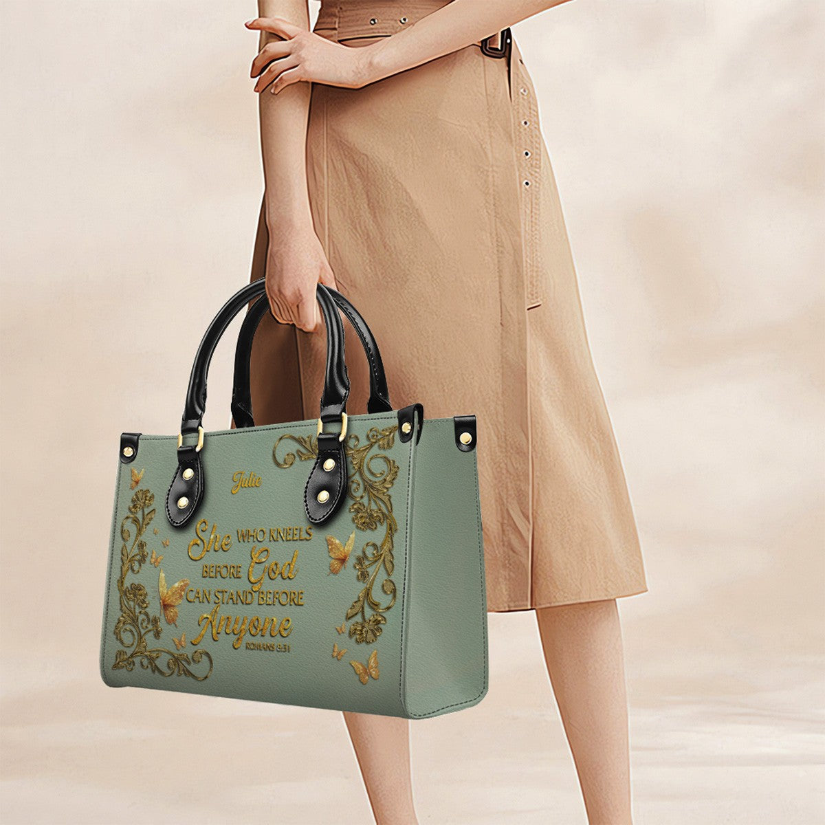 Personalized Christian Leather Handbag & Wallet