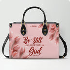 Personalized Pink Tulip Christian Handbag Set