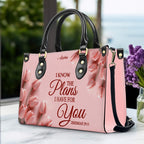 Personalized Pink Tulip Christian Handbag Set