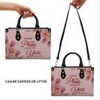 Personalized Pink Tulip Christian Handbag Set