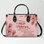 Personalized Pink Tulip Christian Handbag Set