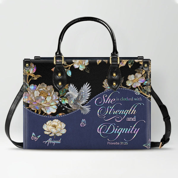 Personalized Christian Mother of Pearl Handbag