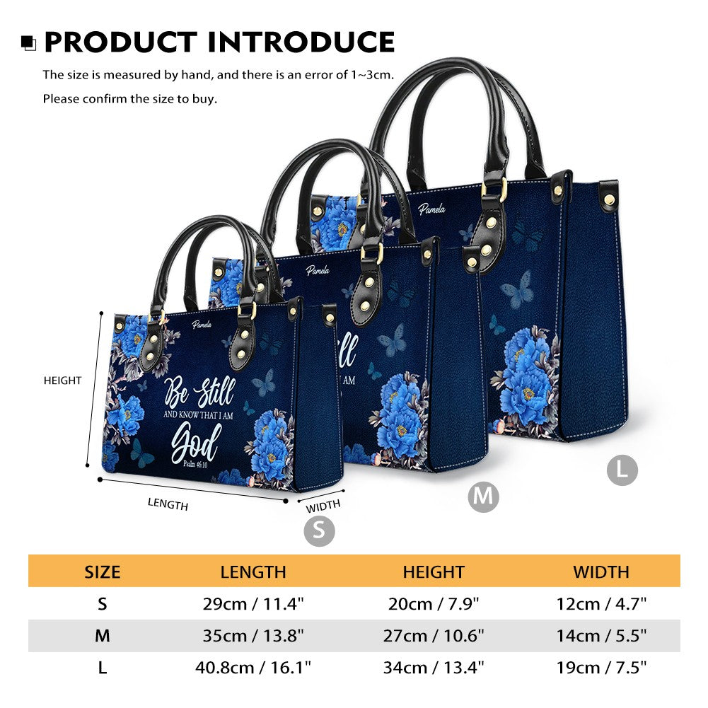 Personalized Christian Leather Purse - Navy