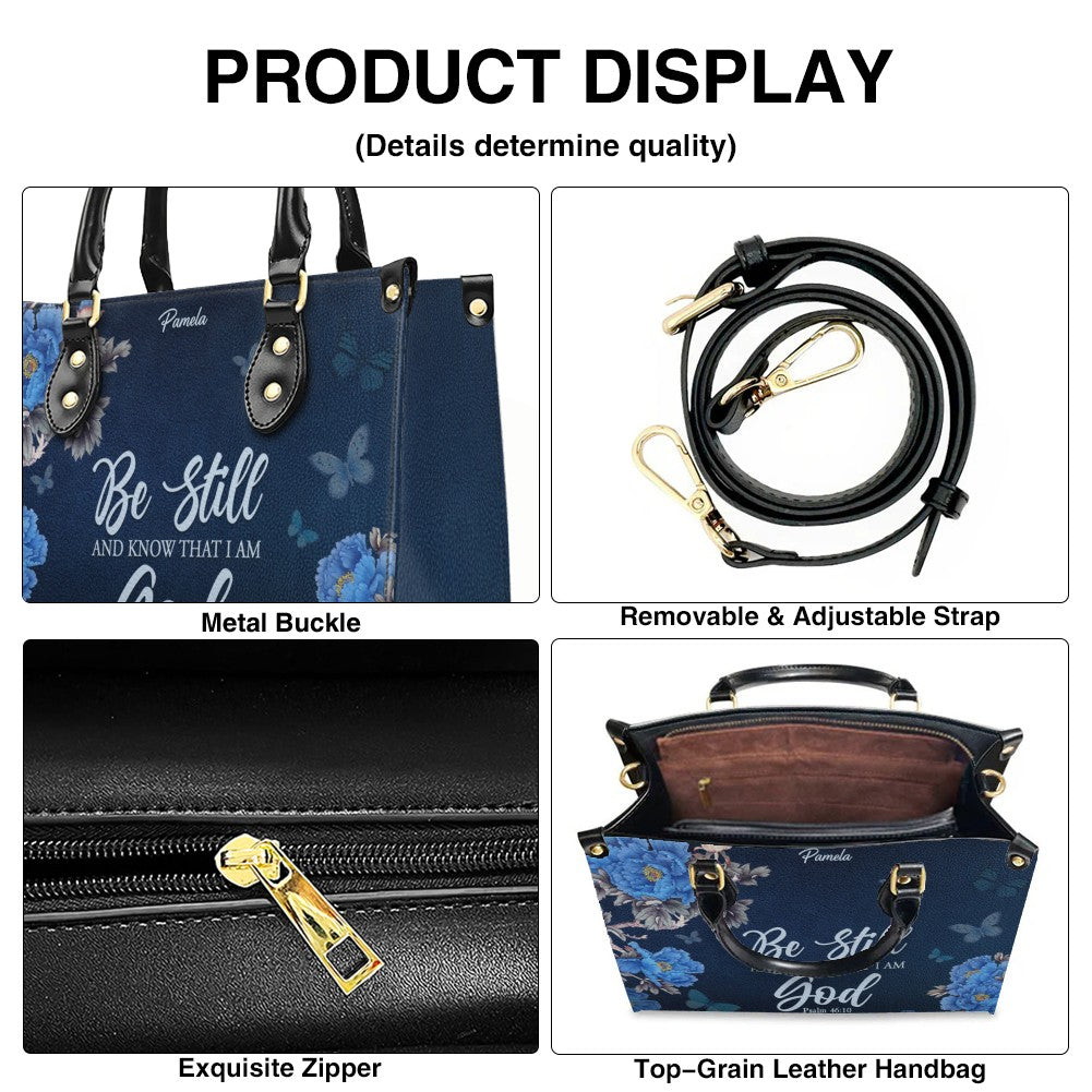 Personalized Christian Leather Purse - Navy